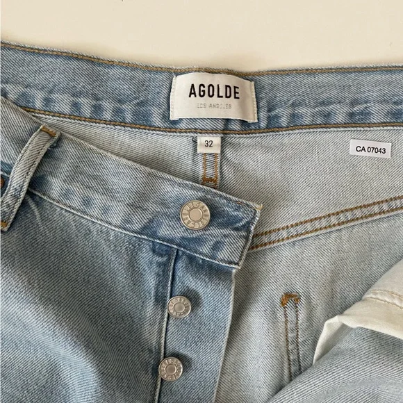 AGOLDE Riley High Rise Slim Straight Crop Jean in Reputation - Picture 6 of 13